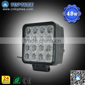 Toptree 48w Jeep Wrangler Led Lights 12v 24v Waterproof Driving Utility Lights Led for Cars thumbnail-1