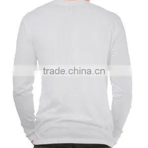 2016 Latest Men Long Sleeve Plain Solid Color Round Button Collar t Shirt thumbnail-2