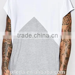 Cheap Price Super Oversized Sleeveless Cut and Sew Casual Men T-shirt thumbnail-3