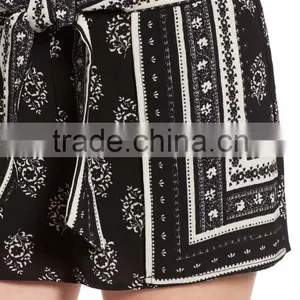 MGOO Latest Design Beautiful Pattern Women Shorts Sublimation Printing Chiffon Jogger Pants thumbnail-5