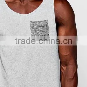 2017 Hotsale Fashion Wholesale Custom Stringer Fitness Sports Tank Top Mens Gym Sports Wear Man Knitted Pocket Vest thumbnail-5