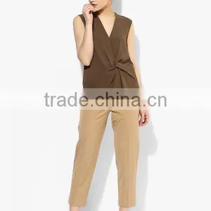2016 New Styles Chino Women Pants ,khaki Cropped Chino Pants thumbnail-3