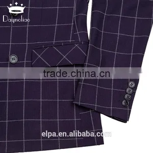 Daynoliao 2016 Latest Design Men's Suit Plaid 3 Pieces Business Suit for Men thumbnail-5