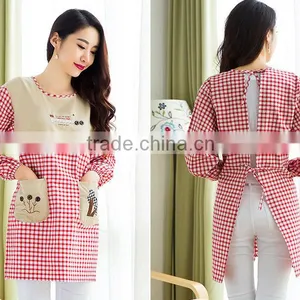 Home Long - Sleeved Home Outside the Custom - Made Cotton Gowns Adult Advertising Promotions Coffee Shop Manufacturers Wholesale thumbnail-4