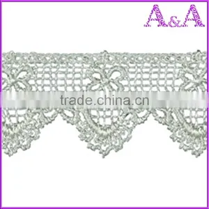 Pretty Ladies Embroidery Cotton Flower Lace Trim Black Lace thumbnail-3