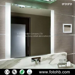 CE/UL IP44 LED Освещаемый прямоугольный ваннный зеркало с подсветкой для люкс-отелей thumbnail-1