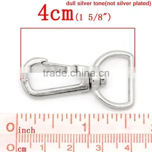 High Quality Silver Tone Carabiner Swivel Clasps For Key Ring thumbnail-2