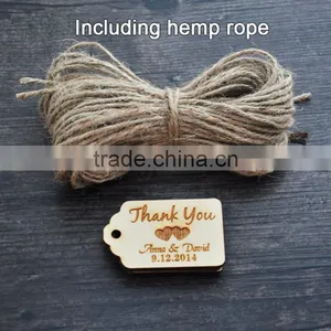 Personalized Thank You Wedding Craft Custom Engraved Wooden Hang Tags thumbnail-4