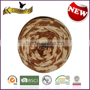 Charmkey Hot Sale Printed Tape Yarn 95polyester 5spandex Fettuccini Yarn T Shirt Yarn thumbnail-1