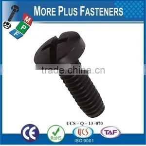 Made in Taiwan Black Nylon Philips Slotted Polycarbonated Slotted Stainless Steel Slotted Drive Binding Head Machine Screw thumbnail-2
