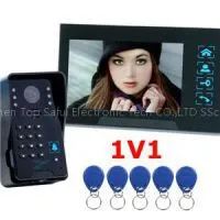TS-806MJIDSN11 7inch Wired Video Door Intercom Unlock by Pin , id Card thumbnail-1