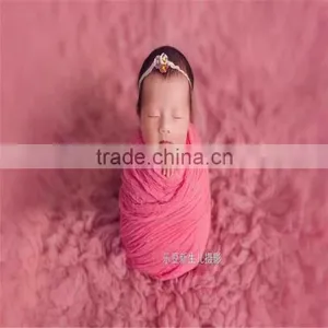 Newborn Knit Stretch Wrap Baby Backdrop Baby Swaddle Sack Photography Props Large Size Blanket Photo Props thumbnail-1