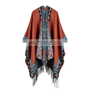 Lady Tassels Cashmere Shawls Thickening Cloaks thumbnail-1
