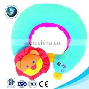 Best Quality Soft Funny Kids Neck Pillow Plush Lion Cute Airline Pillow thumbnail-1