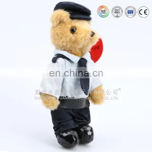 Custom Uniform Plush Teddy Bear Stuffed Police Officer Bear Toys With Hat and Suit Wholesale thumbnail-4