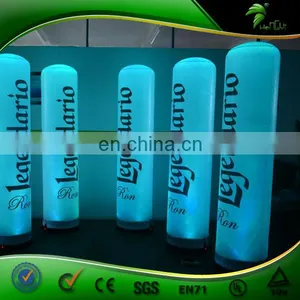 Custom Inflatable Led Totem , Advertising 3m High Inflatable Lighting Changing Tube thumbnail-3