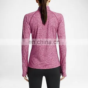 Trade Assurance Yihao New Autumn Custom Hoodies Half Zip Women's Blank Hoodies/ Plain Hoodies thumbnail-3