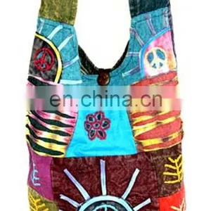 Shoulder Bag Cotton Eligant Original Print Sling Bag Purse Cross Body Messenger Purse Hippie Hobo thumbnail-2