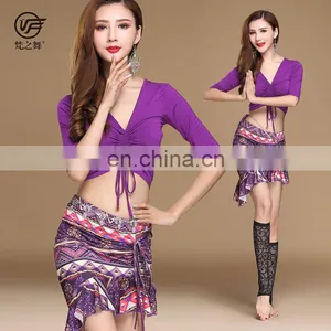 T-5179 Modal Printing Pattern Belly Dance Costume Set thumbnail-4