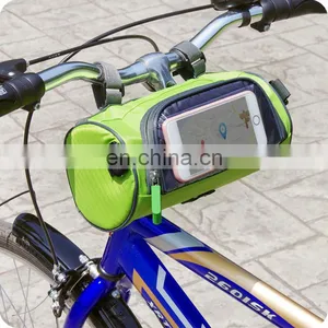 Green Waterproof Handlebar Frame Bike Bag for Phone thumbnail-1