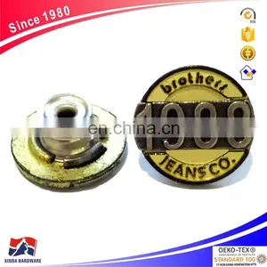 20mm Jeans Metal 3D Buttons, Brass Button And Rivet For Denim, Jackets thumbnail-1