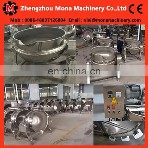 Jacketed Cooking Kettle With Agitator/Gas Heating Sugar Cooker With Good Quality thumbnail-6