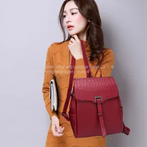 European and American Fashion Backpack Spring and Summer New Women's Bag Crocodile-print Leather Shoulder Bag thumbnail-5