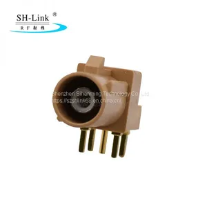 Fakra I Male Thru Hole 4 PCB Solder Right Angle Connector SHM.900.0002-1.I thumbnail-3