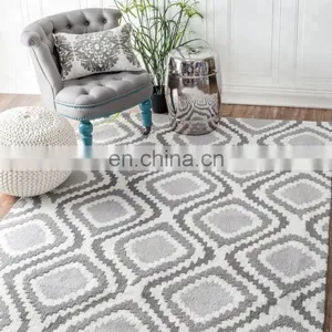 MACHINE KNITTED MICRO FIBER RUG - M502 GREY Contemporary MODERN DESIGN thumbnail-3