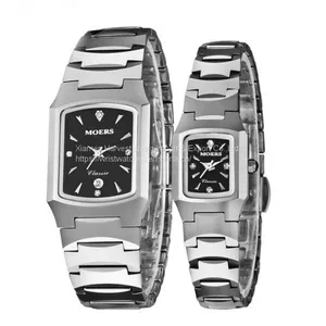 Wholesale Luxury Lovers Couple Quartz Waterproof Wrist Watches Mens Sport Stainless Tungsten Steel thumbnail-1