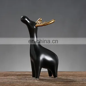 Creative Cute Ceramic Fawn Decoration Children's Desk Decoration Ornaments thumbnail-1