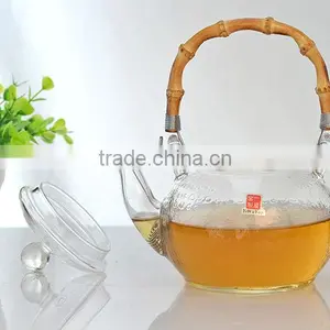 Glass Teapot With Bamboo Handle 600ml thumbnail-2