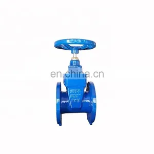 DIN3352 Ductile Cast Iron di Dn80 Pn16 Resilient Seat Hand Wheel Double Flanged Gate Valve thumbnail-3