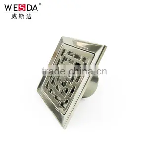 WESDA 3.5inch New Style Full Set Adjustable Floor Drain With Bottom Outlet Stainless Steel Floor Drain,roof Drain, Shower Drains thumbnail-3
