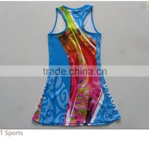 Custom Made Colorful Sublimation Plain Team Netball Dress thumbnail-1