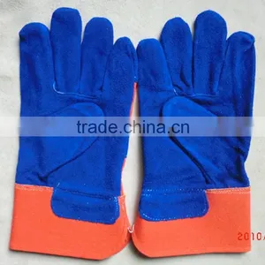 CE Standard AB Grade Cow Split Leather Machinist Working Safety Leather Gloves thumbnail-1
