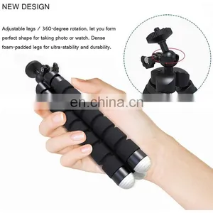 2022 Mini Foldable Tripod Sponge Mobile Phone Holder Flexible Tripods Bracket Selfie Stick Tripod For Camera Accessory thumbnail-5
