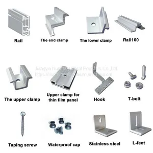 Solar PV Mounting System Aluminium Accessories Clamps/Brackets/Fittings/Fateners thumbnail-1