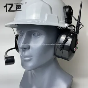 Hands-free Two-way Voice CommunicationsFull Duplex Wireless Noise Reduction Intercom Headset“YISHENG” YS-QSG-9PS Series Pure White Safety Hat thumbnail-3
