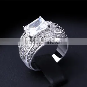 China Factory Price Pave Setting CZ Luxury Marriage Gift 18K Gold Ring Jewelry Plated thumbnail-5