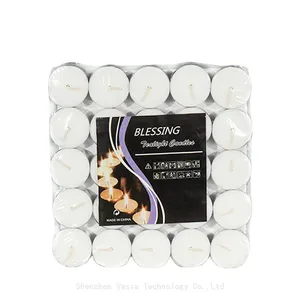 Smokeless 8 Hour Unscented Plant Wax Tealight Candles 50pcs/Pack for Home Decor Shabbat Weddings thumbnail-3