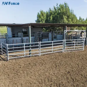 Portable Hot Dip Galvanized Steel Powder Coated Eco-Friendly Yard Fence Livestock Cattle Panels Safety Fencing Horse 6ft Folding thumbnail-1