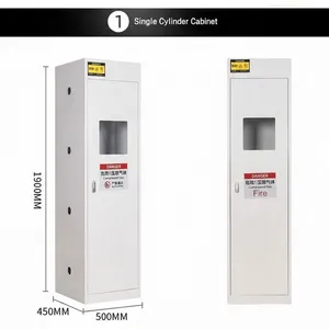 Industrial Gas Bottle Safety Locker for Oil & Gas Sites, Steel Storage With Retaining Chains & Loading Pedal, HENGNA China Supplier thumbnail-1