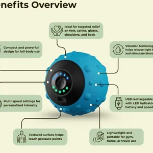 Electric Vibrating Massage Ball for Muscle Recovery Deep Tissue Therapy MH-8627 thumbnail-2