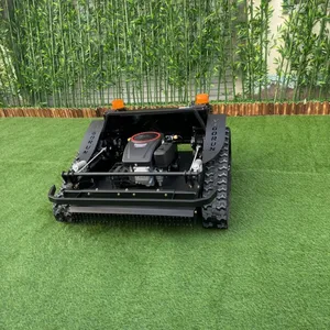 Gasoline Electric Hybrid Powered Strong Power Rubber Track Remote Control Commercial Lawn Mower thumbnail-1