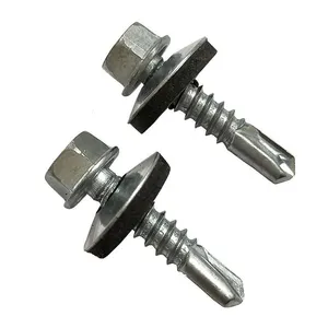 Fast Drilling Self Drilling Screws for Metal Roofing With EPDM Washer Stainless Steel 410 thumbnail-4