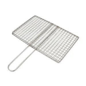 One-time Use Stainless Steel Korean-style Barbecue Pan. Extended Steel Wire Mesh is Used for Roasting Chicken. Welding Process and Weaving Technology. thumbnail-4