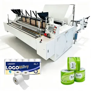 Automatic Toilet Paper Roll Machine Tissue Paper Machine Toilet Tissue Paper Making Cutting Packing Machine for Sale thumbnail-1
