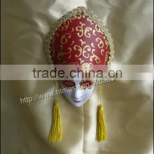 Upscale Plastic Venice Mask With Earrings Luxury Venetian Masks With Magnet for Party Carnival Decoration thumbnail-6