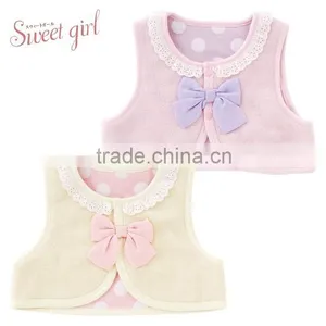 Japanese Wholesale Products High Quality Cute Ribbon Baby Winter Clothes Vest for Girl Kids Wear Toddler Clothing Children thumbnail-1